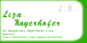 liza mayerhofer business card